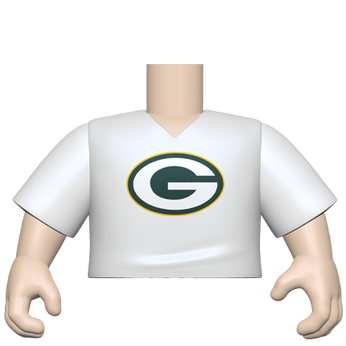 PY: Torso- ML SK1- VNeck(WH) Packers, Image 1